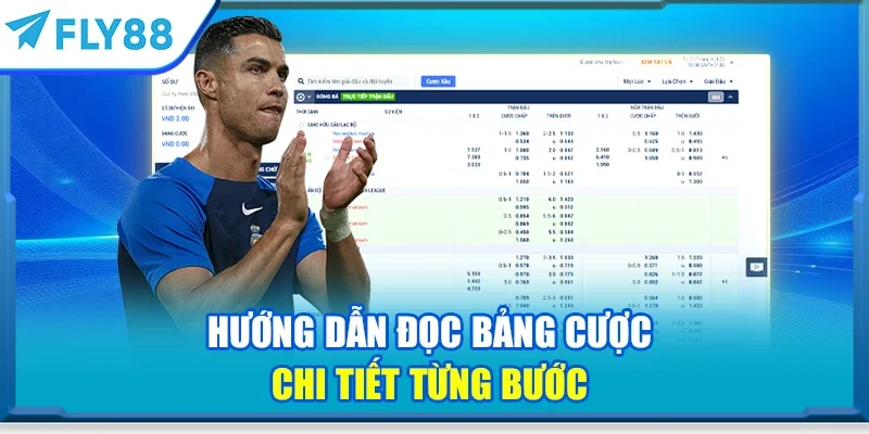Hướng dẫn đọc bảng cược chi tiết từng bước
